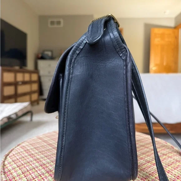 Coach Vintage 80’s OG Black Rambler Leather Crossbody Bag 9735 - Picture 5 of 14